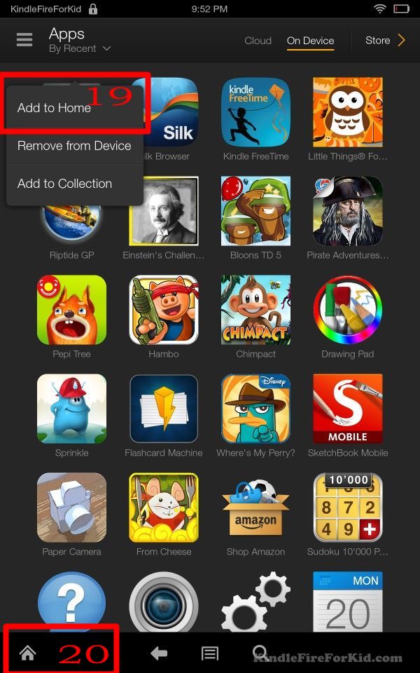sideload android apps Kindle Fire, Kindle Fire HD and Kindle Fire HDX: add to home screen