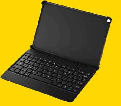 Bluetooth Keyboard with detachable case in Black, for Fire HD 10 (11th Generation) 2021 release