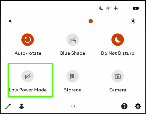 Lower power mode (battery saving mode) on Fire tablets will activate Dark Theme automatically.