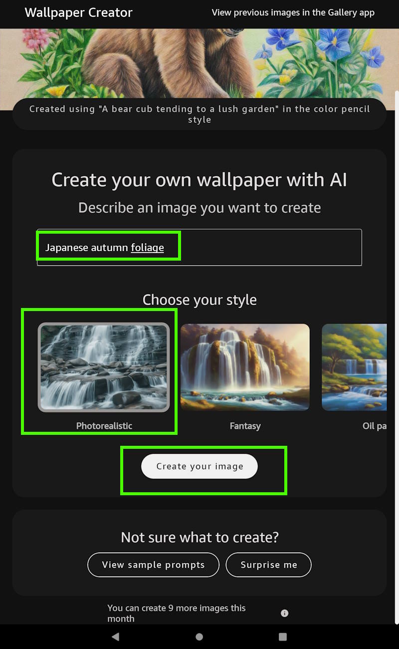 kindle fire wallpaper creator